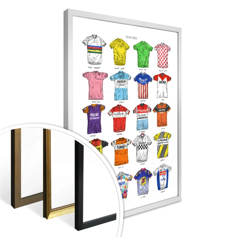 Poster Sparshott - Maillots de cyclistes 