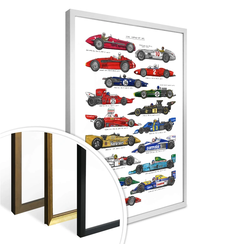 Poster Sparshott - Voitures de course 