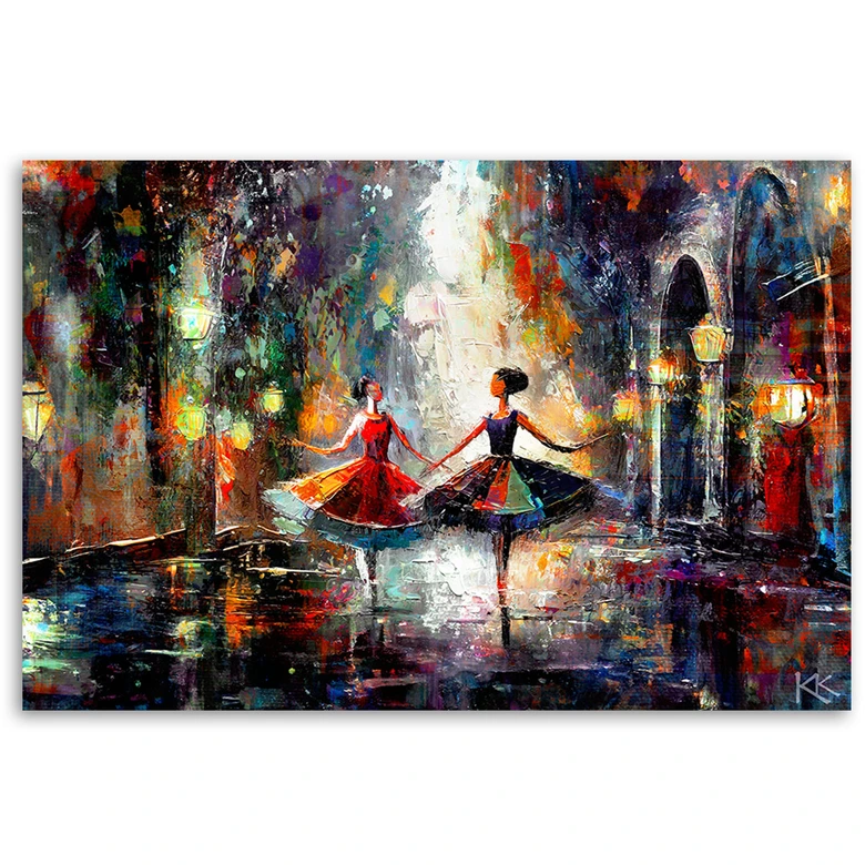 Leinwandbild, Tanzende Ballerinas 