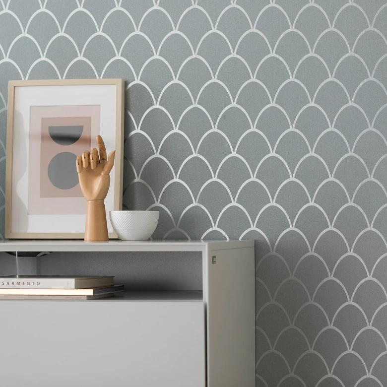 Papier peint intissé SCHÖNER-WOHNEN, papier peint graphique vert 