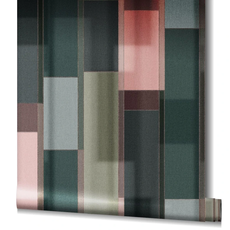 Fototapete Rot Streifen für Wohnzimmer Schlafzimmer 2.70 x 2.12 cm 