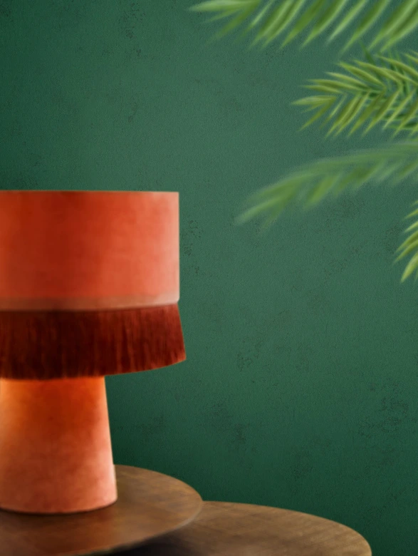 Vliesbehang in moderne gipslook groene textuur 