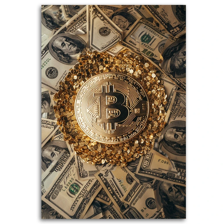 Leinwandbild Krypto-Bitcoin 