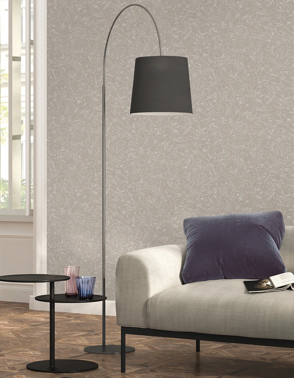 Vliestapete mit textiler Putzoptik beige Struktur  