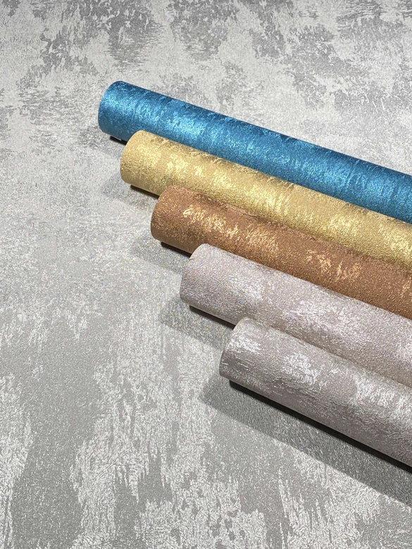 Vliestapete mit starkem Glanzeffekt in leichter Betonoptik grün Struktur 