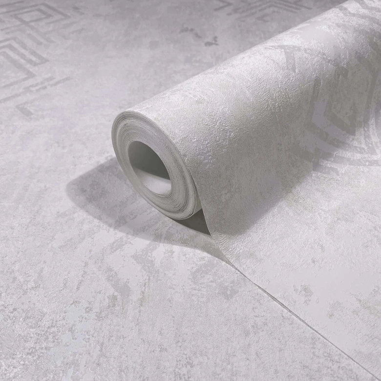 Vliestapete Betonoptik Grafisch Modern in Weiß 