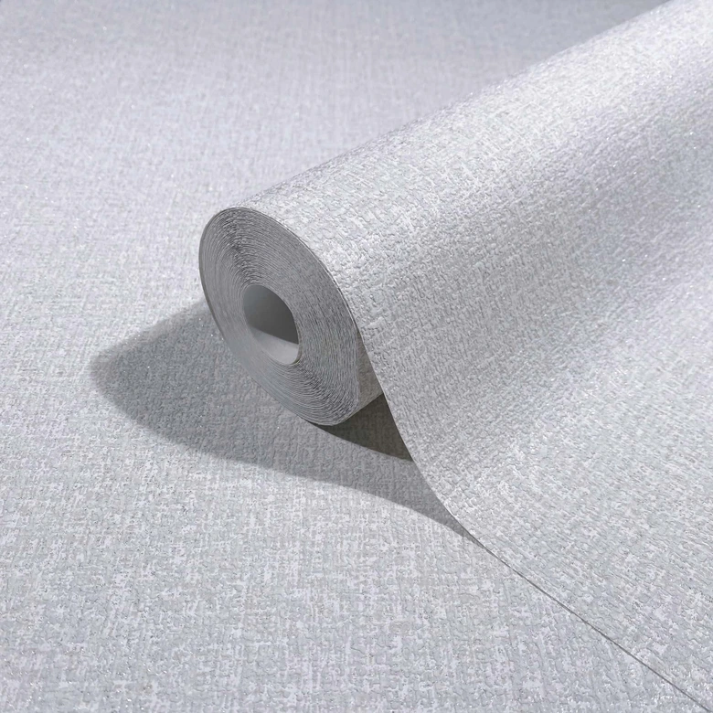 Icke-vävd tapet textil ser vanlig modern ut i vitt 