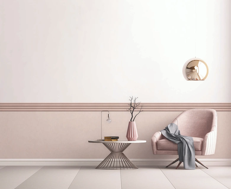 Bordüre in Rosa mit Streifen für Wohnzimmer, Schlafzimmer 5,00 x 0,177 m 