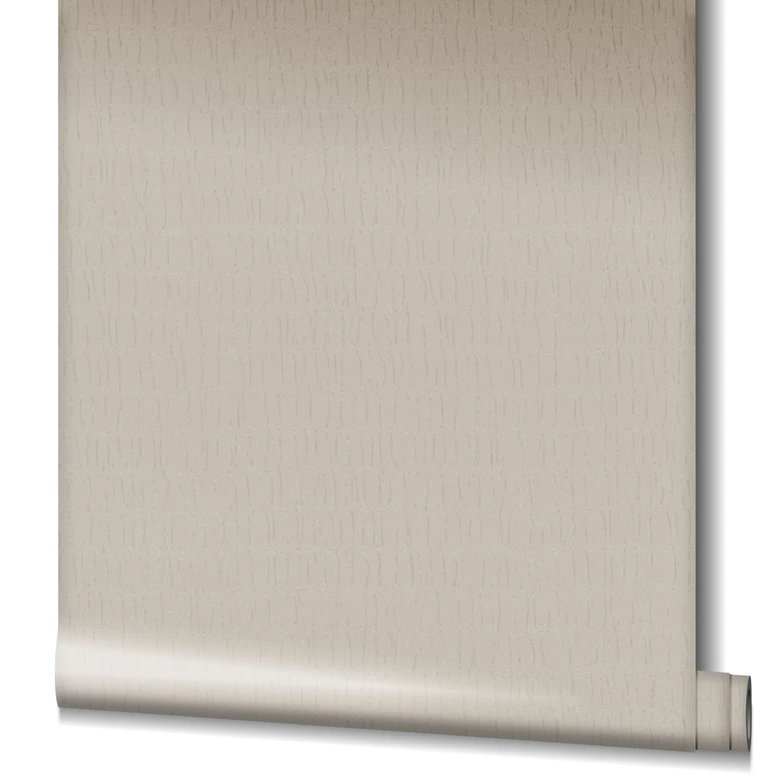 Vliestapete mit textilem Uni beige Struktur 
