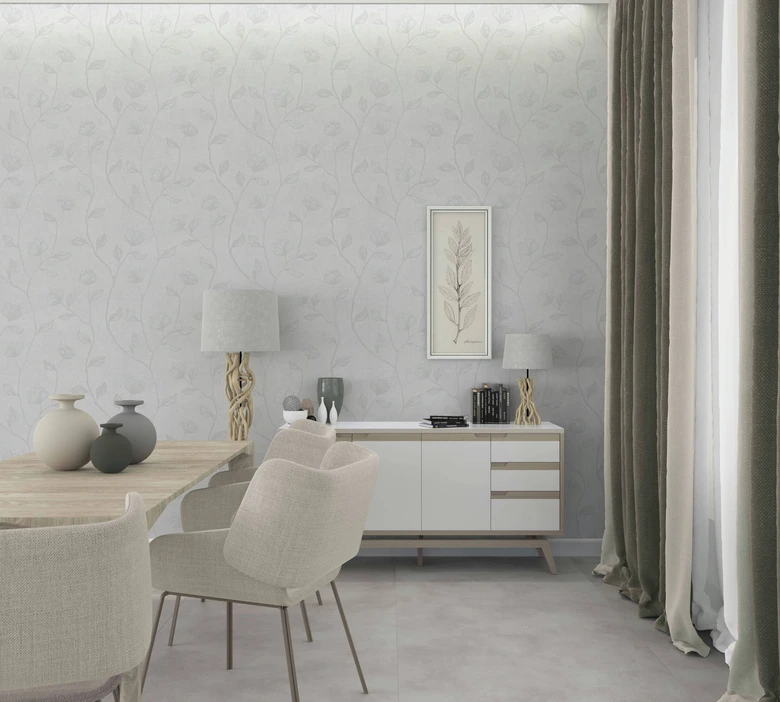 Papier peint intissé blanc motifs floraux pour salon chambre cuisine papier peint marburg 