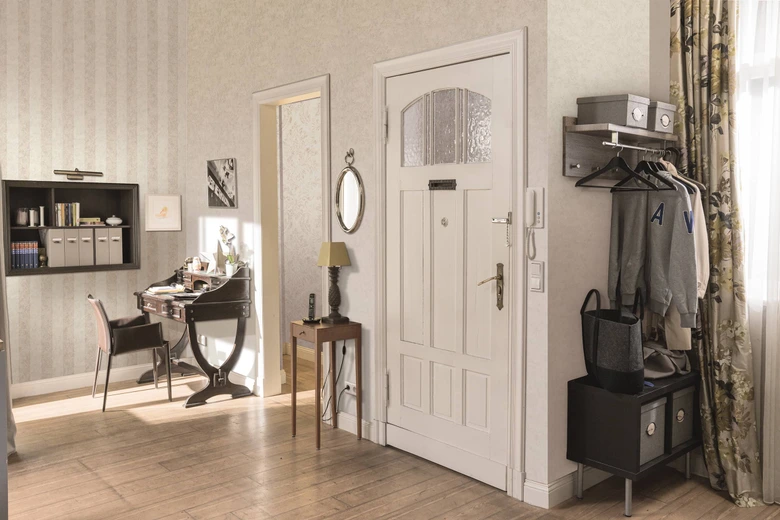 Carta da parati non tessuta a strisce bianche beige per soggiorno camera da letto cucina marburg wallpaper 