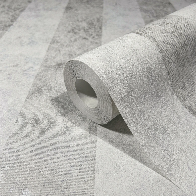 Papier peint intissé rayures grises pour salon chambre à coucher cuisine papier peint marburg 