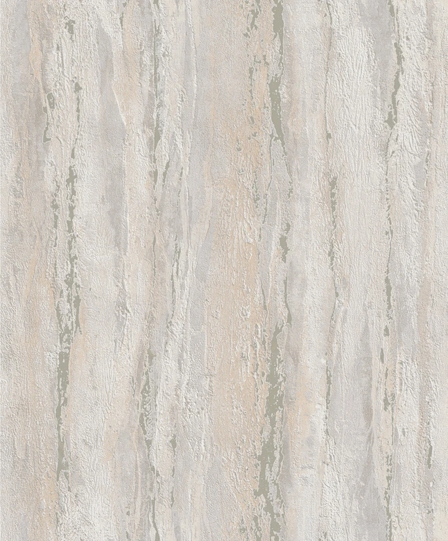 Vliestapete mit glänzender, grober Struktur beige Putzoptik 