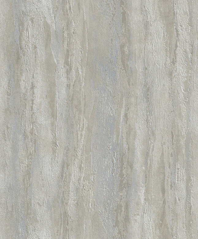 Vliesbehang met glanzende, grove structuur beige, grijze pleisterlook 