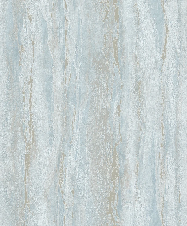 Non-woven tapet med glansig, grov struktur i vit puts-look 