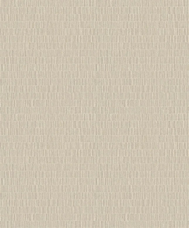 Vliesbehang in beige textiellook met tegelstructuur 