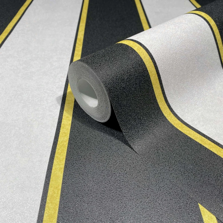 Papier peint intissé rayures, rayures classiques mat en gris  