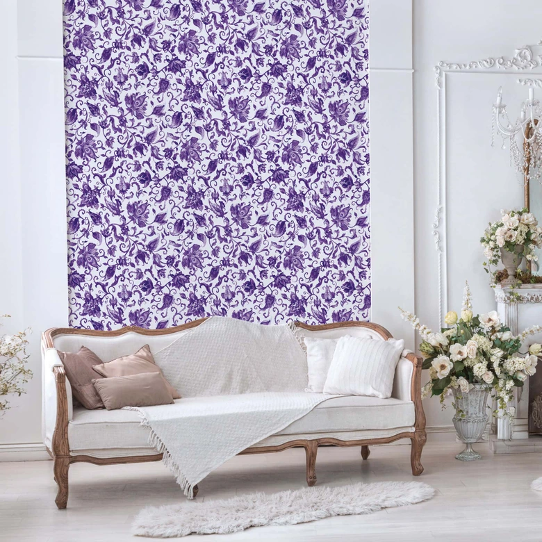 Non-woven wallpaper leaves, tendrils floral nature matt in gray  
