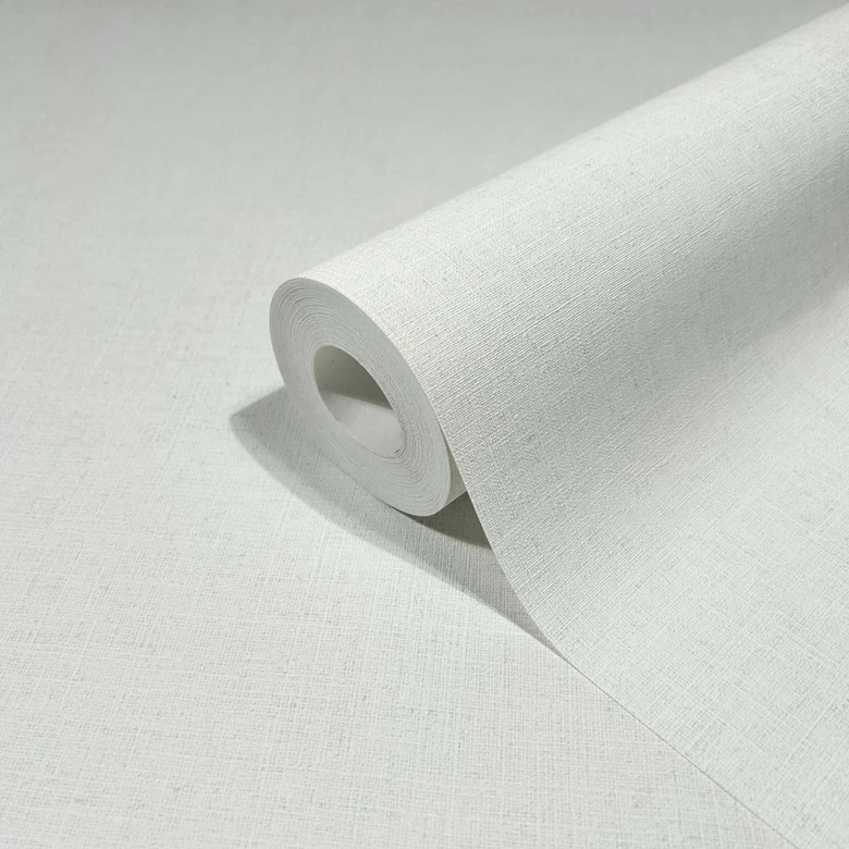 Vliesbehang structuur effen modern mat in wit, keuken 