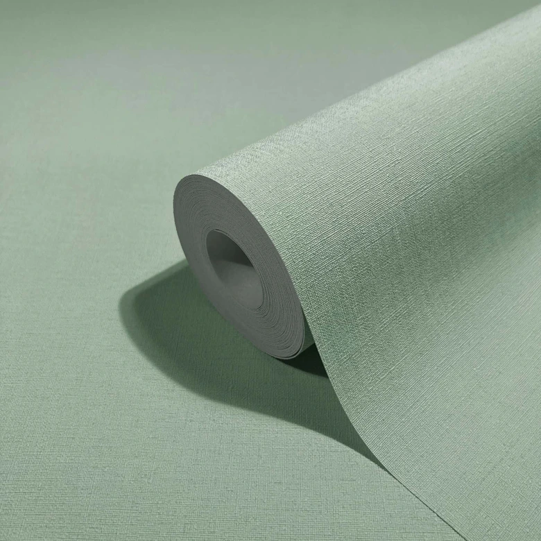 Vliesbehang structuur effen modern in groen  