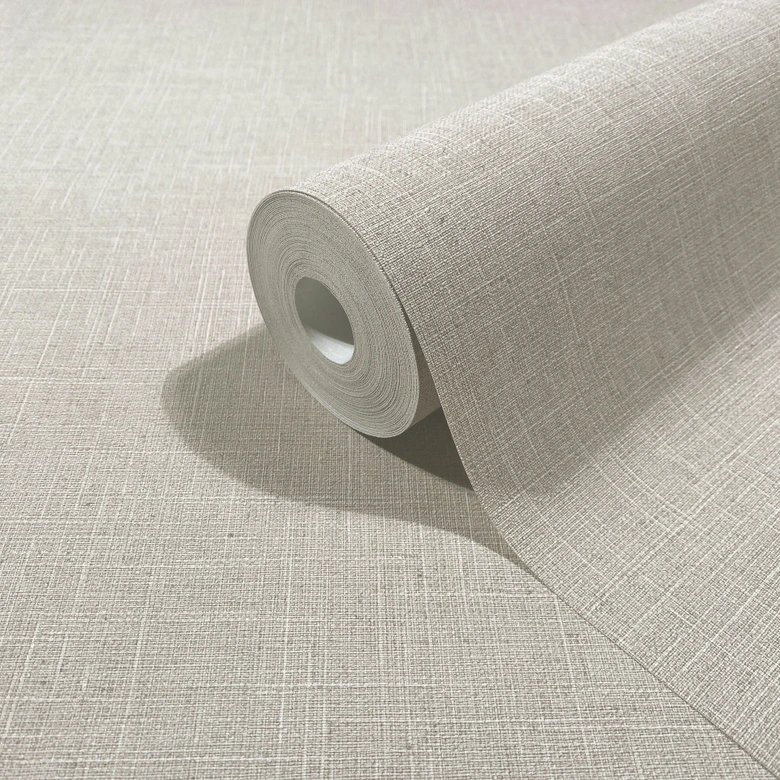 Vliesbehang, structuur effen modern mat in beige bruin 
