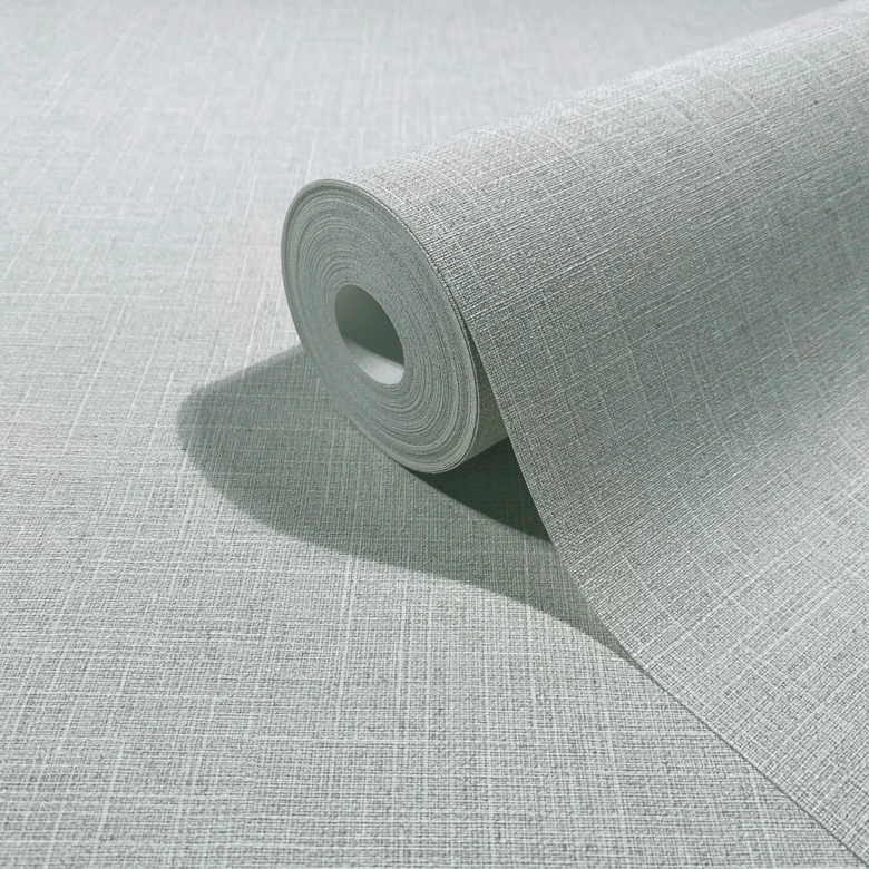Tapeta z włókniny, teksturowana, gładka, nowoczesna, matowa, zielono-szara 