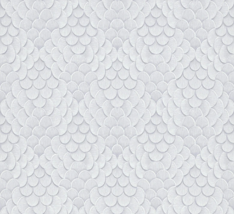 Vliestapete Blumen, 3D-Optik Geometrisch matt in Weiß - Papis Loveday 