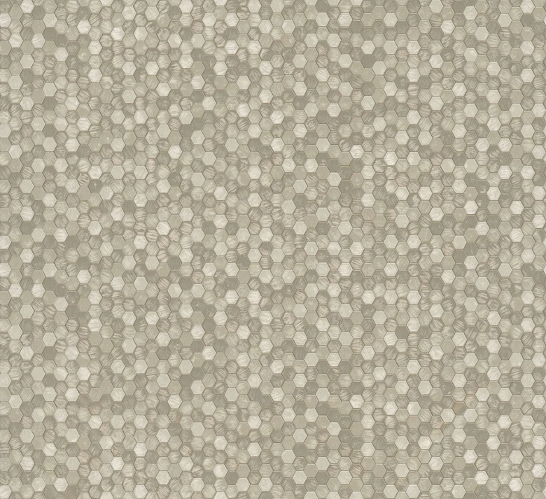Vliestapete Sechskant, Metallisch Fliesenoptik Modern, Geometrisch glänzend in Gold - Papis Loveday 