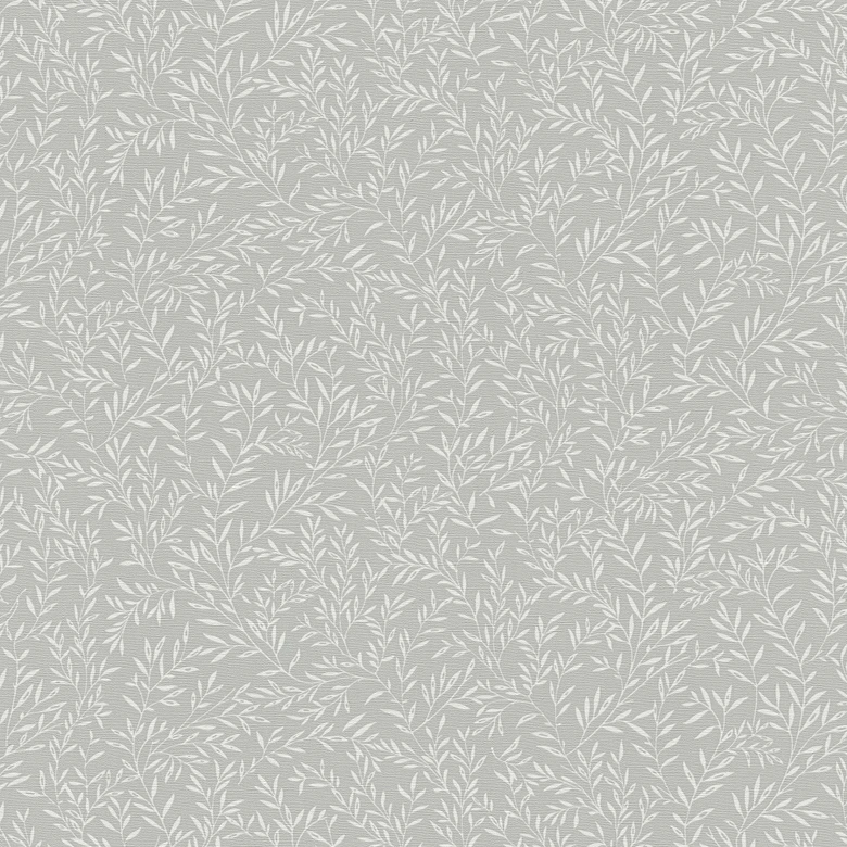 Papier peint Floral gris blanc - Papier peint intissé maison de campagne A.S. Création - mat et légèrement structuré 