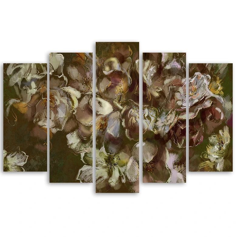 Leinwandbild 5 teilig, Iris Blume 