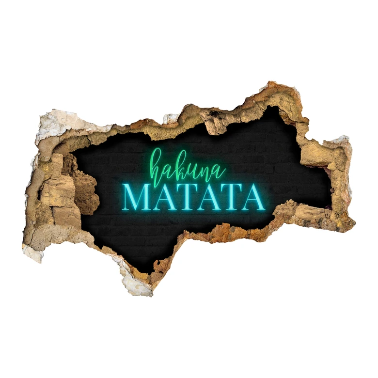 3D Wandtattoo Hakuna Matata Neonlicht 
