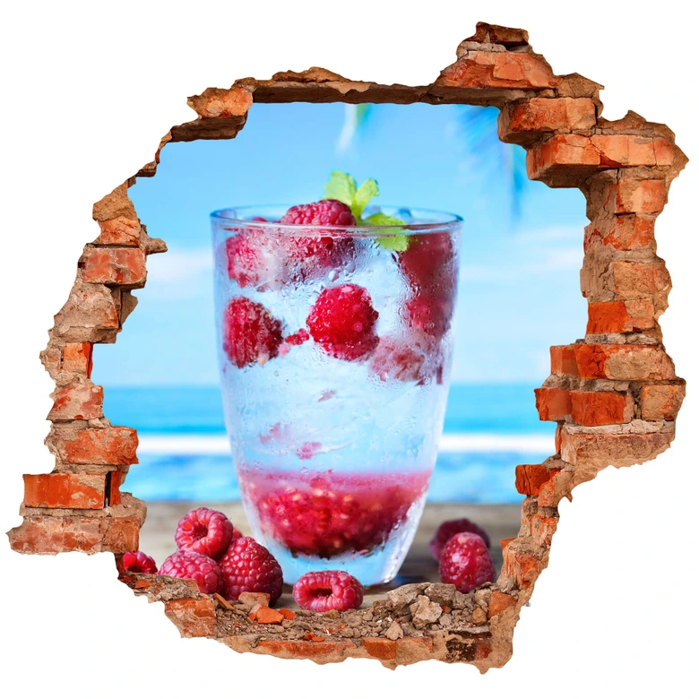 3D Wandtattoo Tropical Raspberry 