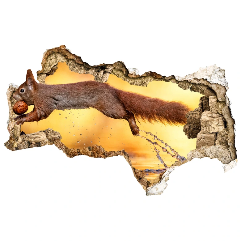 3D Wallsticker van Duijn - Egern, der springer 