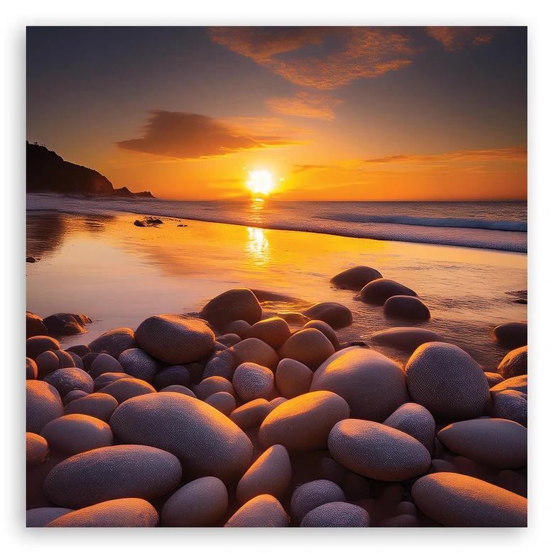 Leinwandbild Sonnenuntergang Landschaft 
