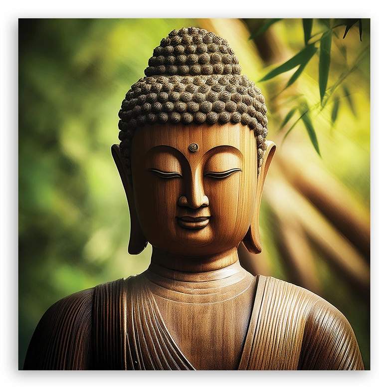 Leinwandbild Buddha-Zen-Statue 
