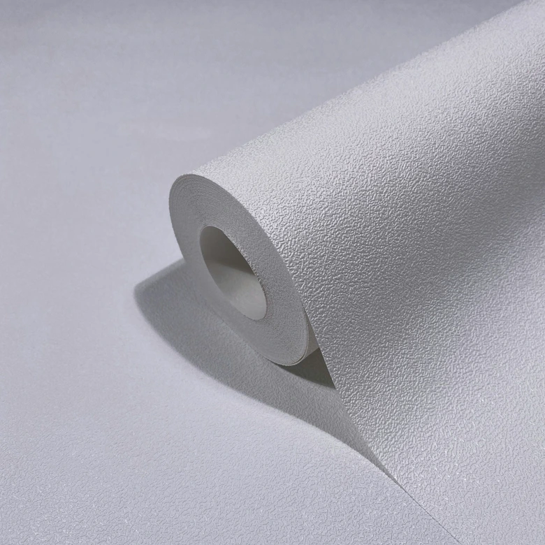 Tapeta z włókniny nowoczesna gładka matowa w kolorze białym 