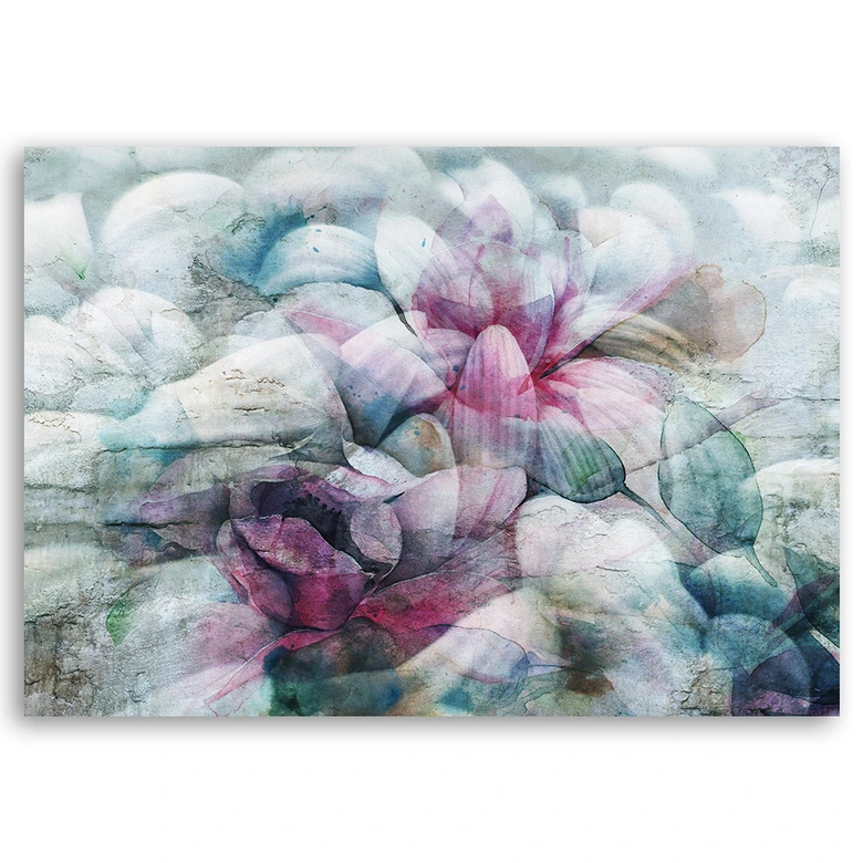 Leinwandbild, Bunte Aquarell Blätter 