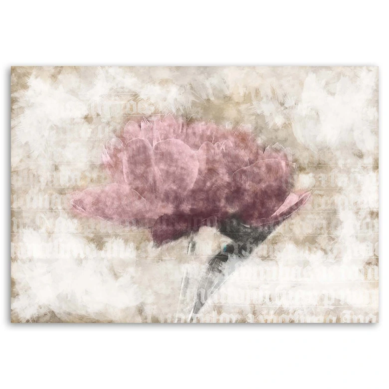 Canvasbillede, Abstrakte blomster Shabby Chic 