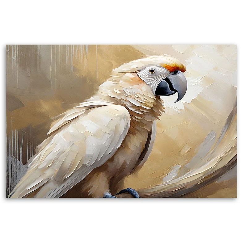 Leinwandbild AI Papagei Vogel gemalt 