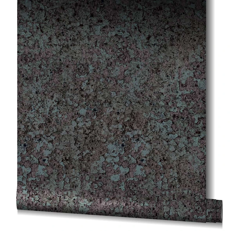 Vliestapete als strukturiertes Uni anthrazit Grafisch 