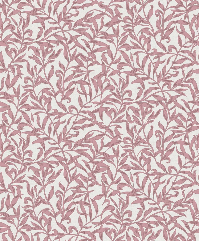 Vliestapete Blätter, Blattmotiv Floral Natur in Rot 