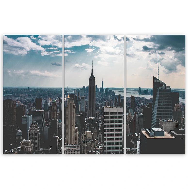 Leinwandbild 3-teilig, New York Stadt Panorama 