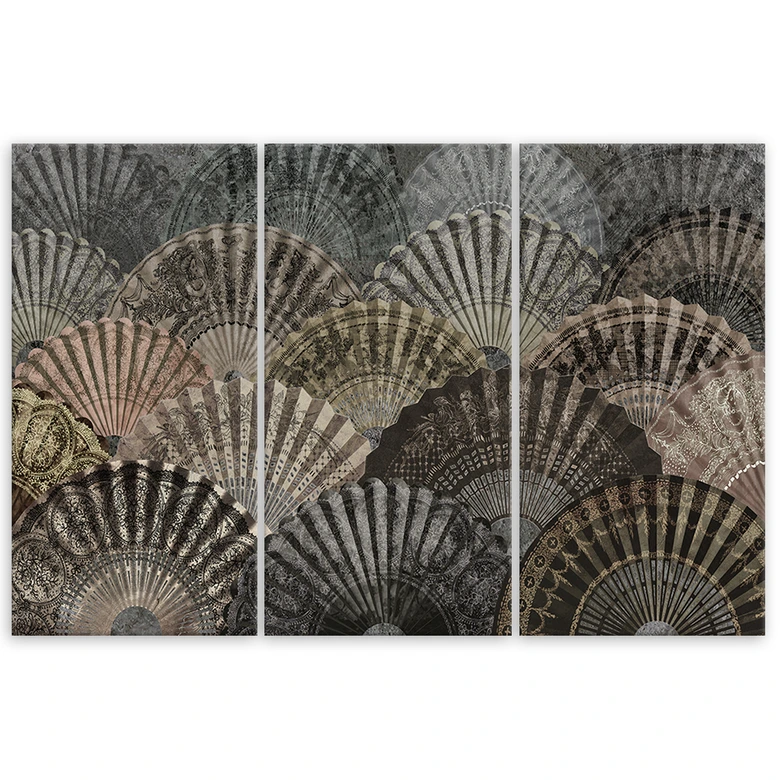 3-delige canvasprint, luxe fans 