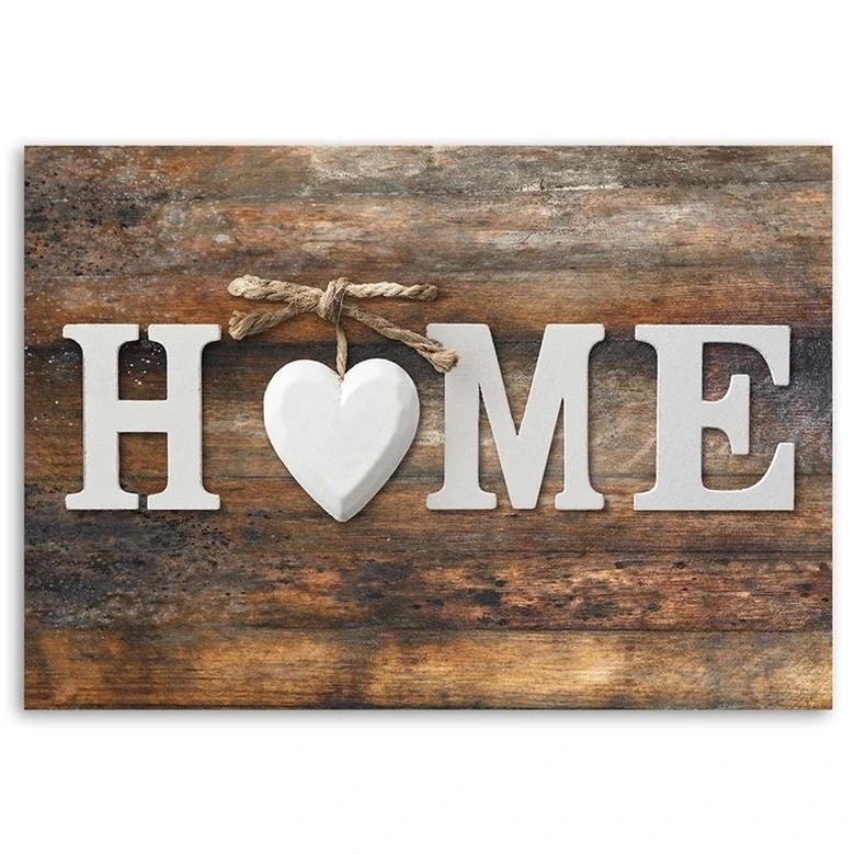 Leinwandbild, Home Herz Vintage 