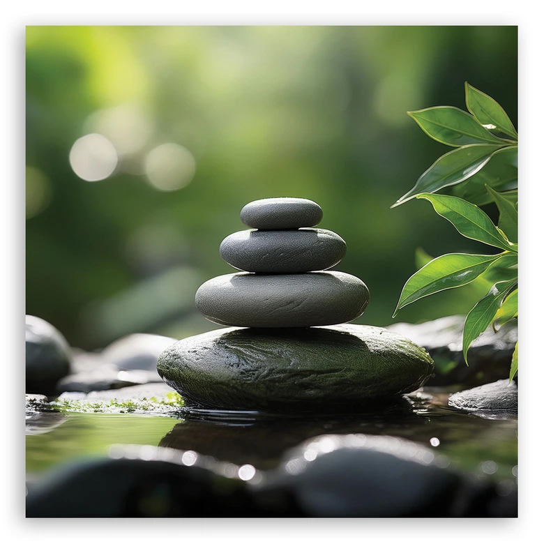 Leinwandbild Steine Zen Natur 