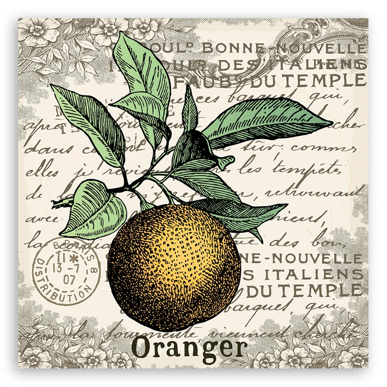 Leinwandbild, Vintage Orange 