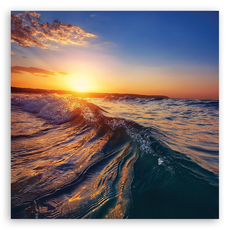 Leinwandbild Meereswelle Landschaft 