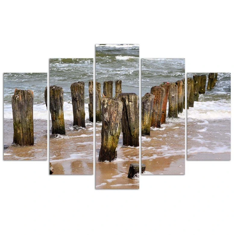 Leinwandbild 5 teilig, Meer Strand Natur 