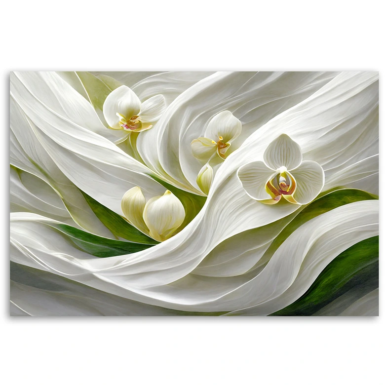 Leinwandbild, Orchideen abstrakt 3D 