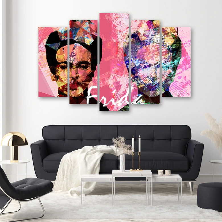 Leinwandbild 5 teilig, Frida Kahlo 